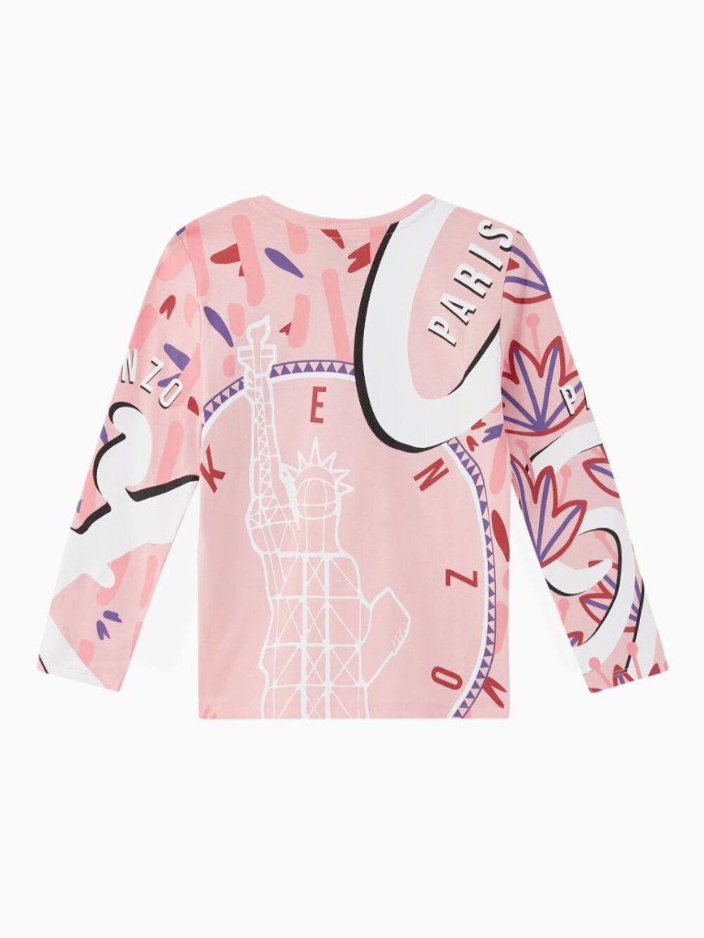 KENZO Kids Light Pink Graphic Short Sleeve Tee Girls Size 10 - Picture 2 of 12
